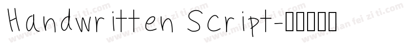 Handwritten Script字体转换